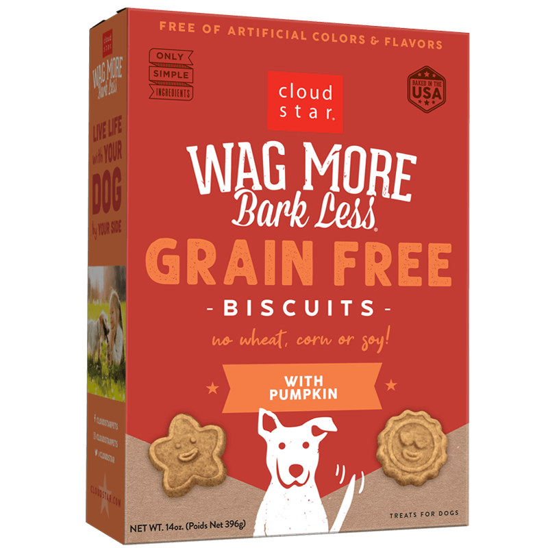 Cloud Star Wag More Bark Less Grain-Free Pumpkin 14-oz, Dog Treat