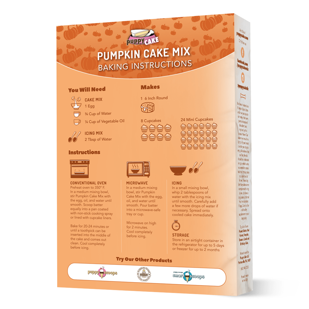 Puppy Cake Pumpkin Cake Mix 9-Oz, Dog Treat