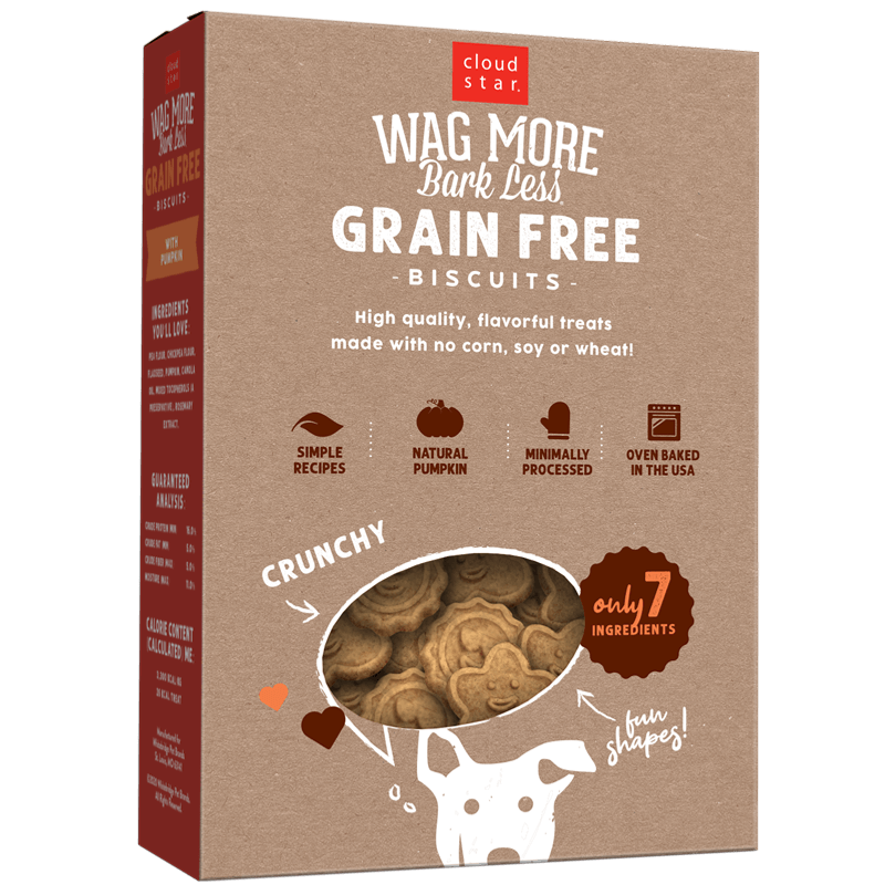 Cloud Star Wag More Bark Less Grain-Free Pumpkin 14-oz, Dog Treat