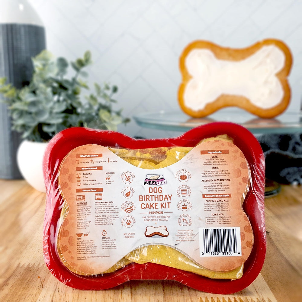Puppy Cake Birthday Cake Kit Pumpkin, Dog Treat