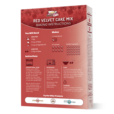 Puppy Cake Red Velvet Cake Mix 9-Oz, Dog Treat