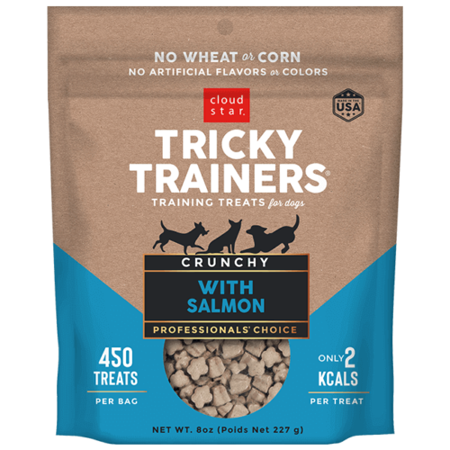 Cloud Star Tricky Trainers Crunchy Salmon 8-oz, Dog Treat