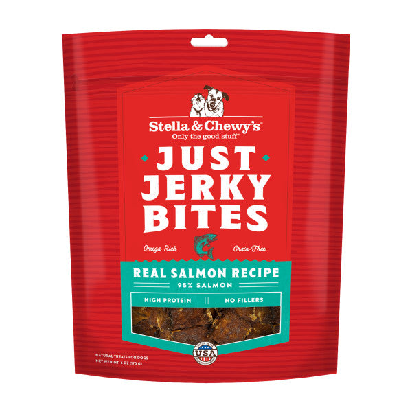 Stella & Chewy's Just Jerky Bites, Salmon Dog Treats 6-oz Bag