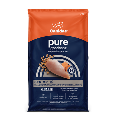 Canidae Pure Grain Free Senior Chicken Dry Dog Food, 22-lb Bag