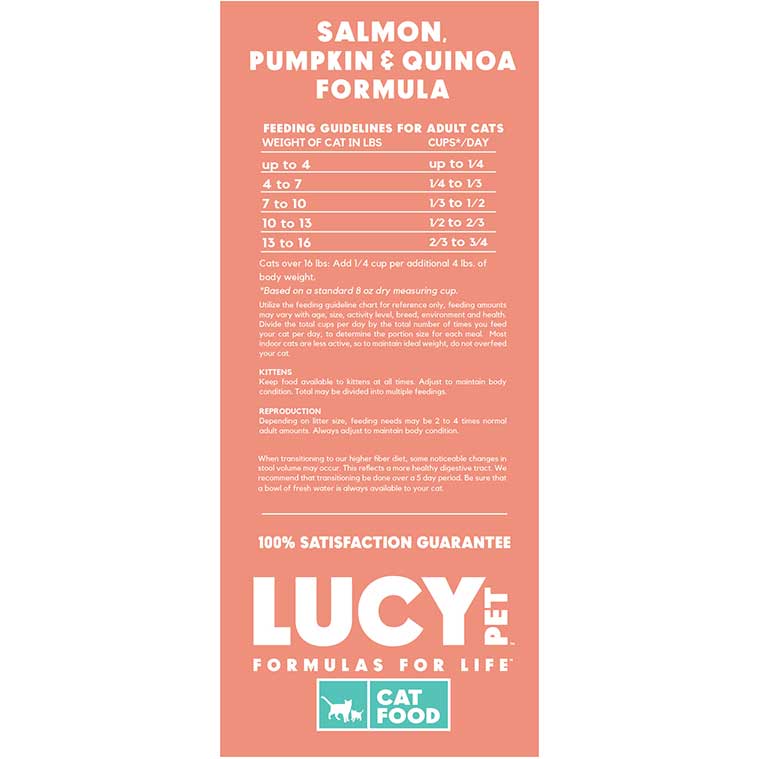 Lucy Pet Salmon, Pumpkin & Quinoa, Dry Cat Food