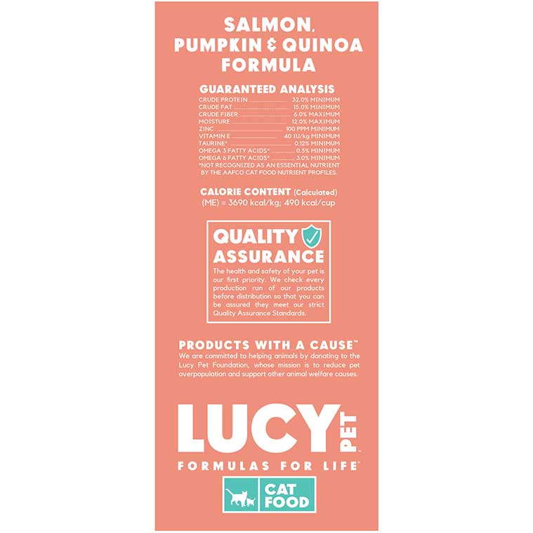 Lucy Pet Salmon, Pumpkin & Quinoa, Dry Cat Food