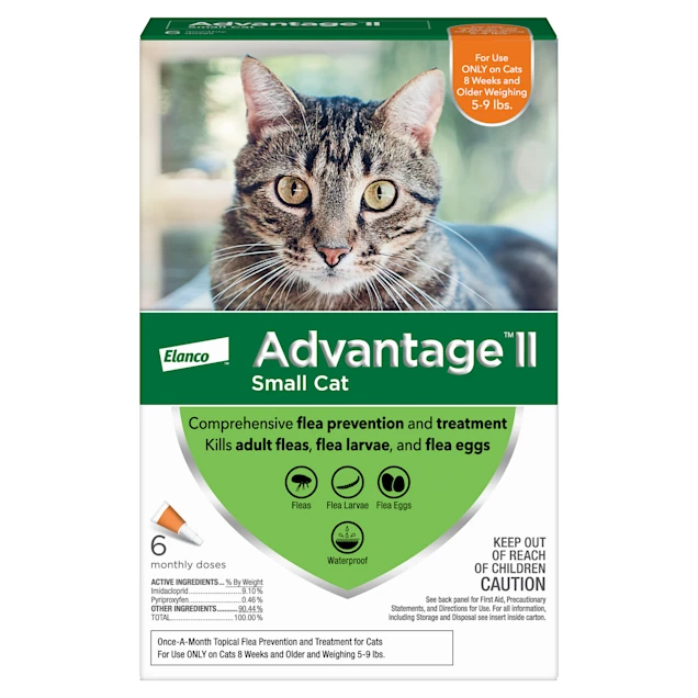 Advantage II - Elanco Flea Treatment for Cats 5 lbs to 9 lbs