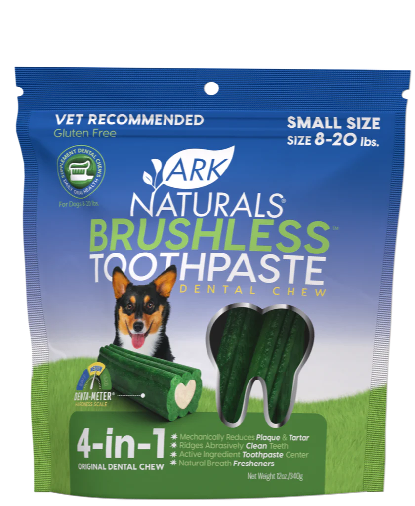 Ark Naturals Brushless Toothpaste Dog Chew, Small (8-20lbs)