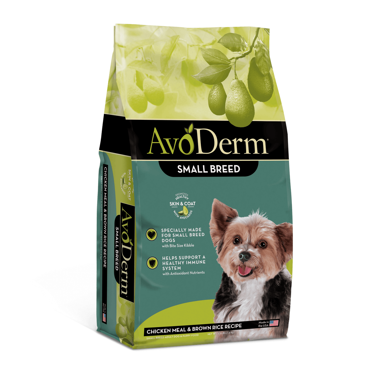 AvoDerm® Small Breed Chicken Meal & Brown Rice Recipe, Dry Dog Food, 3.5-lb Bag