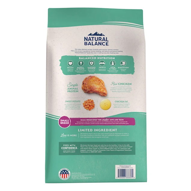 Natural Balance® Limited Ingredient Diets® Grain Free Chicken & Sweet Potato Small Breed Formula, Dry Dog Food