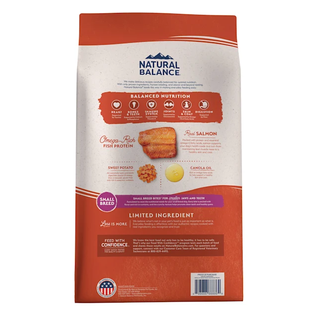 Natural Balance® Limited Ingredient Diets® Grain Free Salmon & Sweet Potato Small Breed Formula, Dry Dog Food