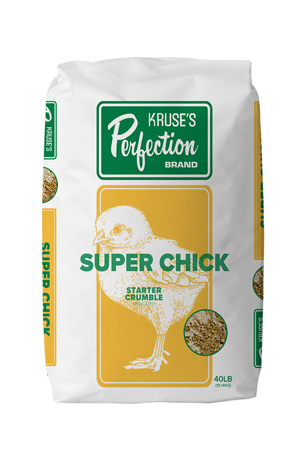 Kruse Super Chick Medicated Starter Crumble, Chicken Feed
