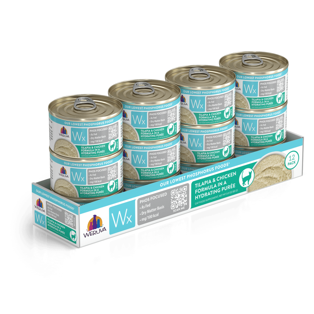 Weruva Wx Phos Focused Tilapia & Chicken In A Hydrating Purée 3-oz, Wet Cat Food, Case Of 12