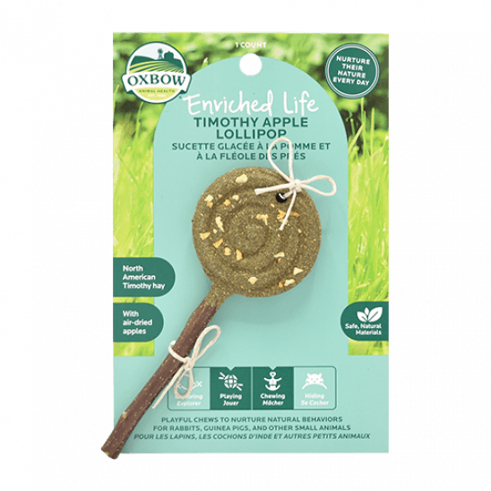Oxbow Enriched Life - Timothy Lollipop (Apple), Small Animal Toy