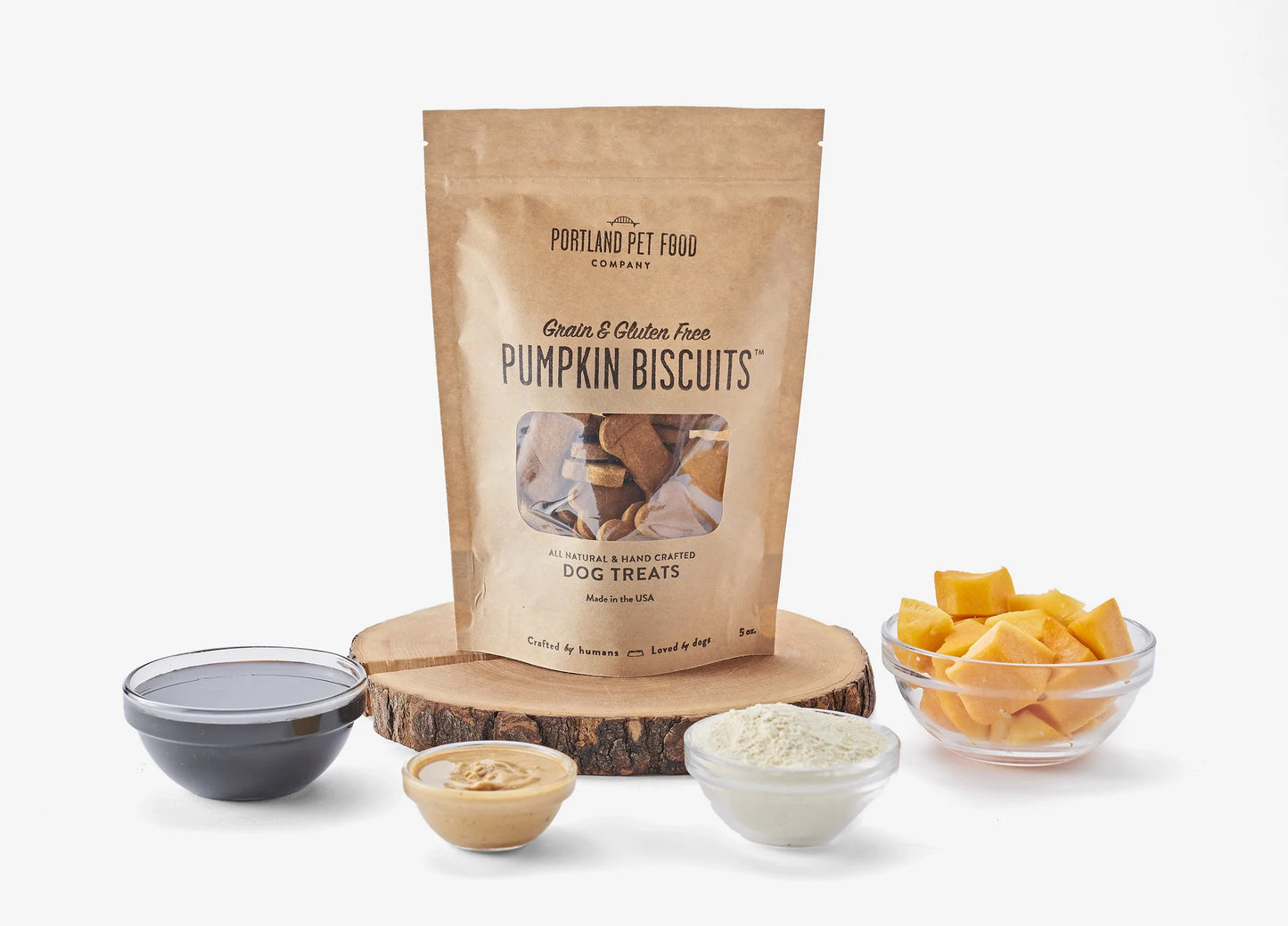 Portland Pet Food Company Grain-Free Pumpkin Biscuit 5-oz, Dog Treat