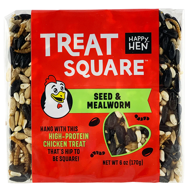 Happy Hen Treats Square With Seeds And Mealworms, Poultry Treat