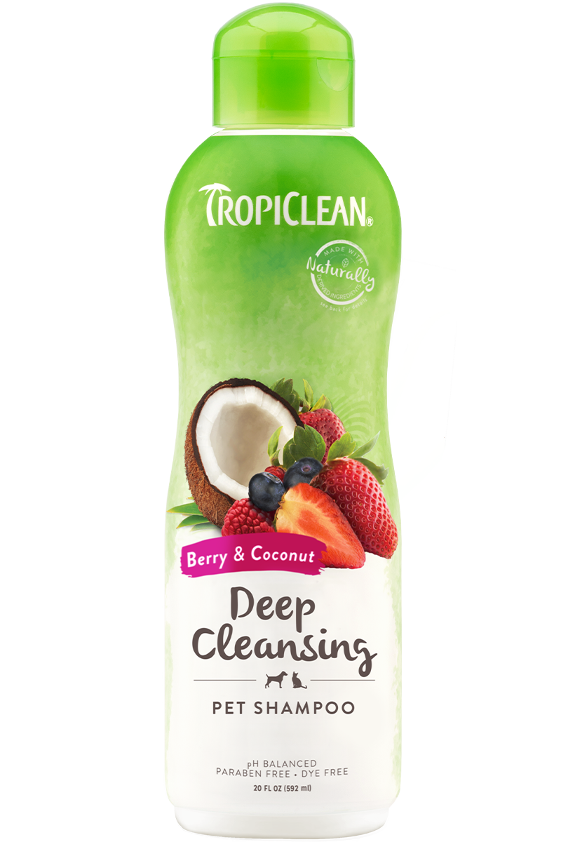 Tropiclean Berry And Coconut Deep Cleansing Shampoo For Dogs And Cats, 20-oz