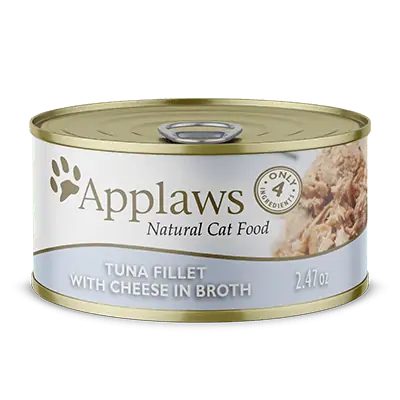 Applaws Tuna Fillet With Cheese In Broth, Wet Cat Food, Case Of 24