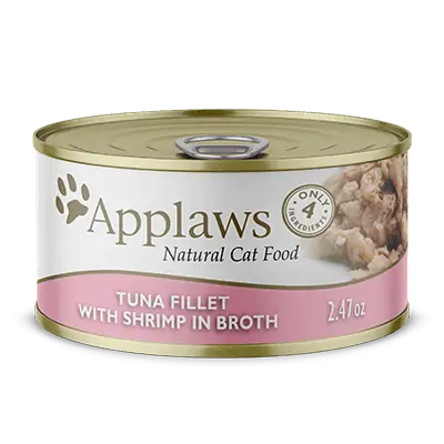 Applaws Tuna With Shrimp In Broth, Wet Cat Food, Case Of 24