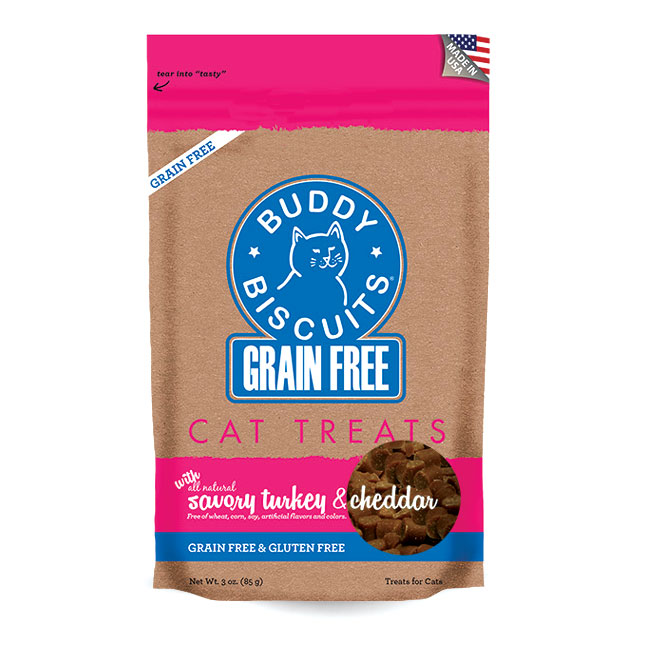 Buddy Biscuits Turkey & Cheddar 3-oz, Cat Treat