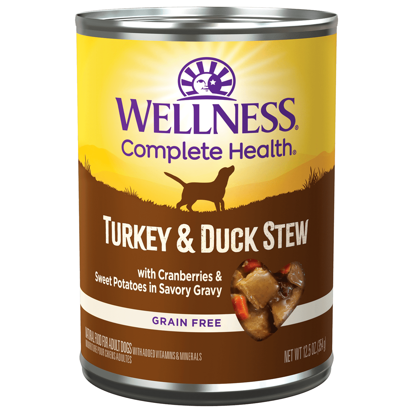 Wellness® Turkey & Duck Stew Wet Dog Food, 12.5-oz Case of 12