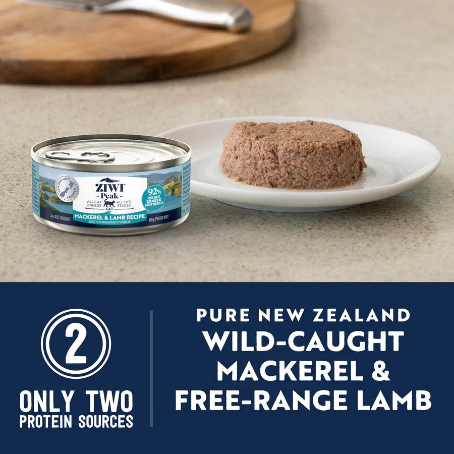 ZiwiPeak Mackerel and Lamb Recipe, Wet Cat Food