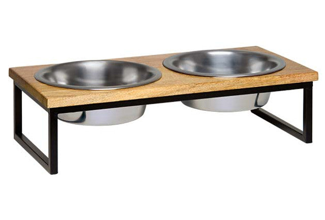 Loving Pets Natural Wooden Top Diner, For Pets
