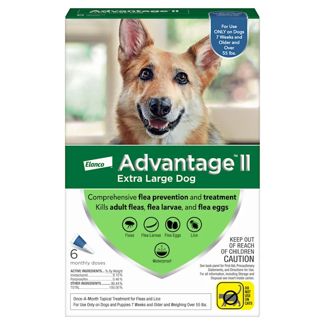 Advantage II - Elanco Flea Treatment for Dogs Over 55 lbs
