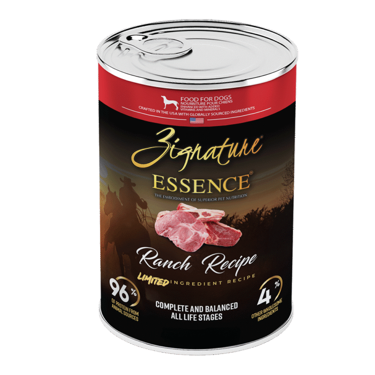 Zignature Essence LIR Ranch wet dog food 13-oz case of 12 for healthy pets