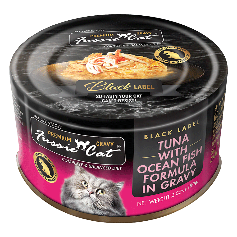 Fussie Cat Tuna With Ocean Fish Formula in Gravy 2.82-oz, Wet Cat Food, Case Of 24