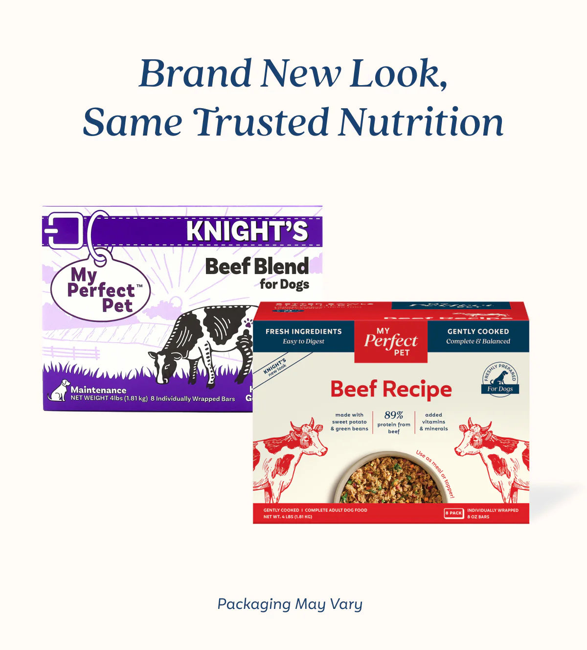 My Perfect Pet Knight's Blend Beef Grain-Free, Gently Cooked Dog Food