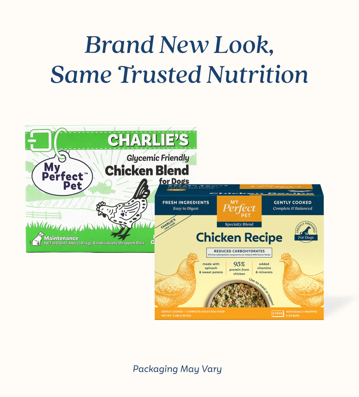 My Perfect Pet Charlie’s Glycemic Friendly Chicken Blend 4-lb, Gently Cooked Dog Food
