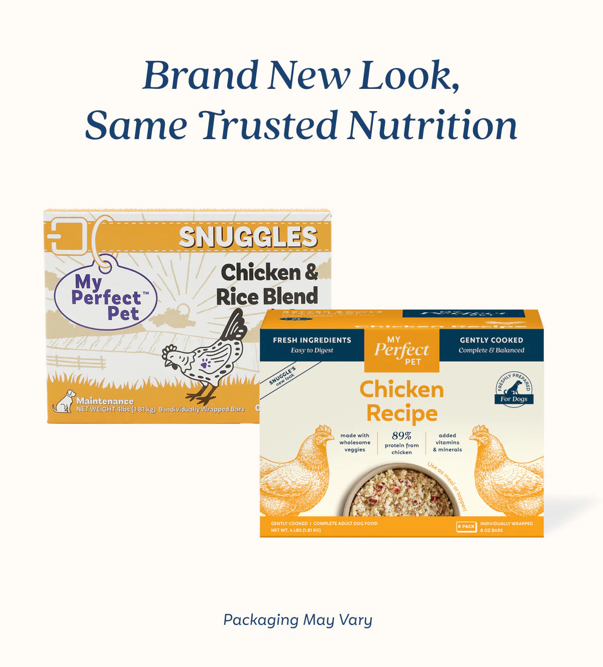My Perfect Pet Snuggles Gently Cooked Chicken & Rice, Gently Cooked Dog Food