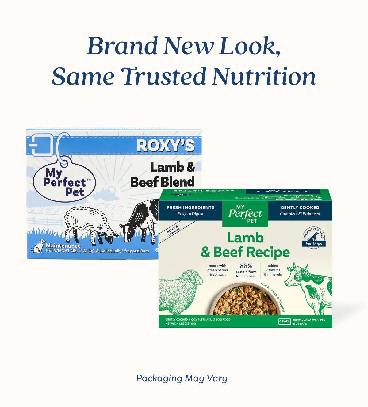My Perfect Pet Roxy’s Lamb & Beef Grain-Free Blend 4-lb, Gently Cooked Dog Food