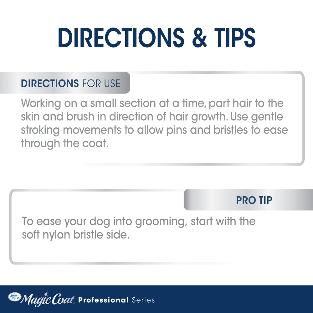 Four Paws Magic Coat Professional Series 2-in-1 Combo Pin and Bristle Dog Brush