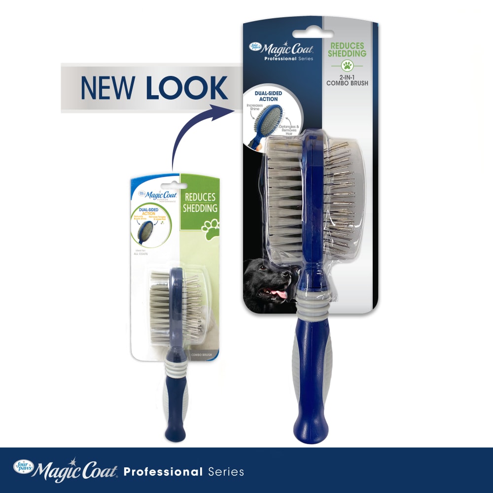 Four Paws Magic Coat Professional Series 2-in-1 Combo Pin and Bristle Dog Brush