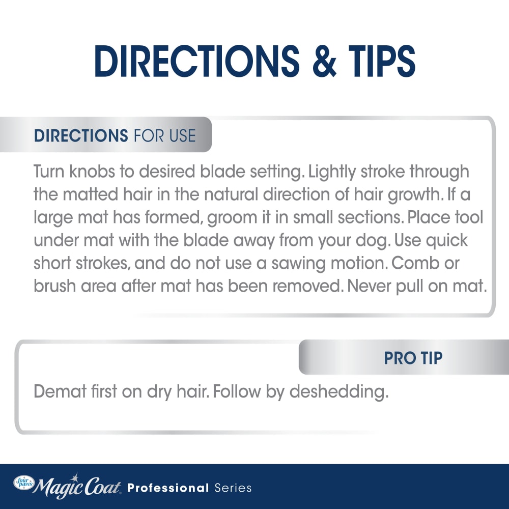 Four Paws Magic Coat® Professional Series Pro-Shedder + Dematter