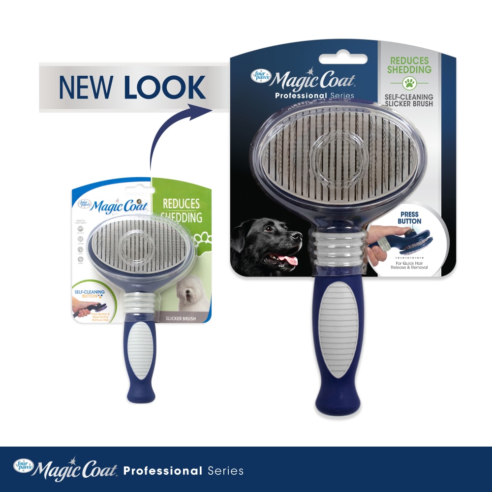 Four Paws Magic Coat Professional Series Self-Cleaning Slicker Brush