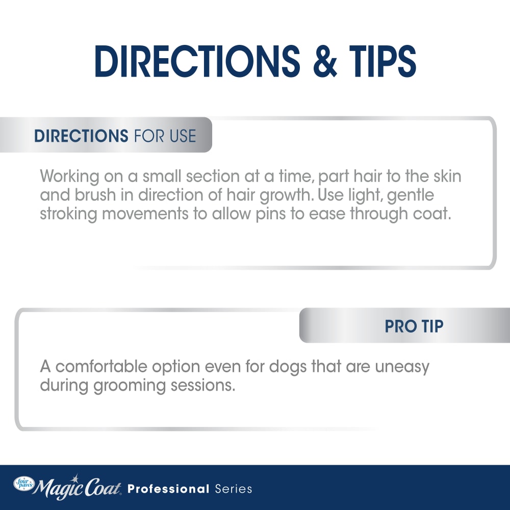 Four Paws Magic Coat Professional Series All-Purpose Rotating Pin Comb for Dogs