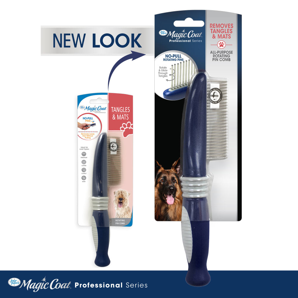 Four Paws Magic Coat Professional Series All-Purpose Rotating Pin Comb for Dogs