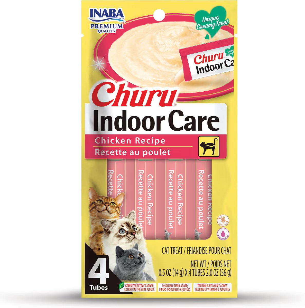 Inaba Churu Indoor Care Chicken Recipe 2-oz, Cat Treat