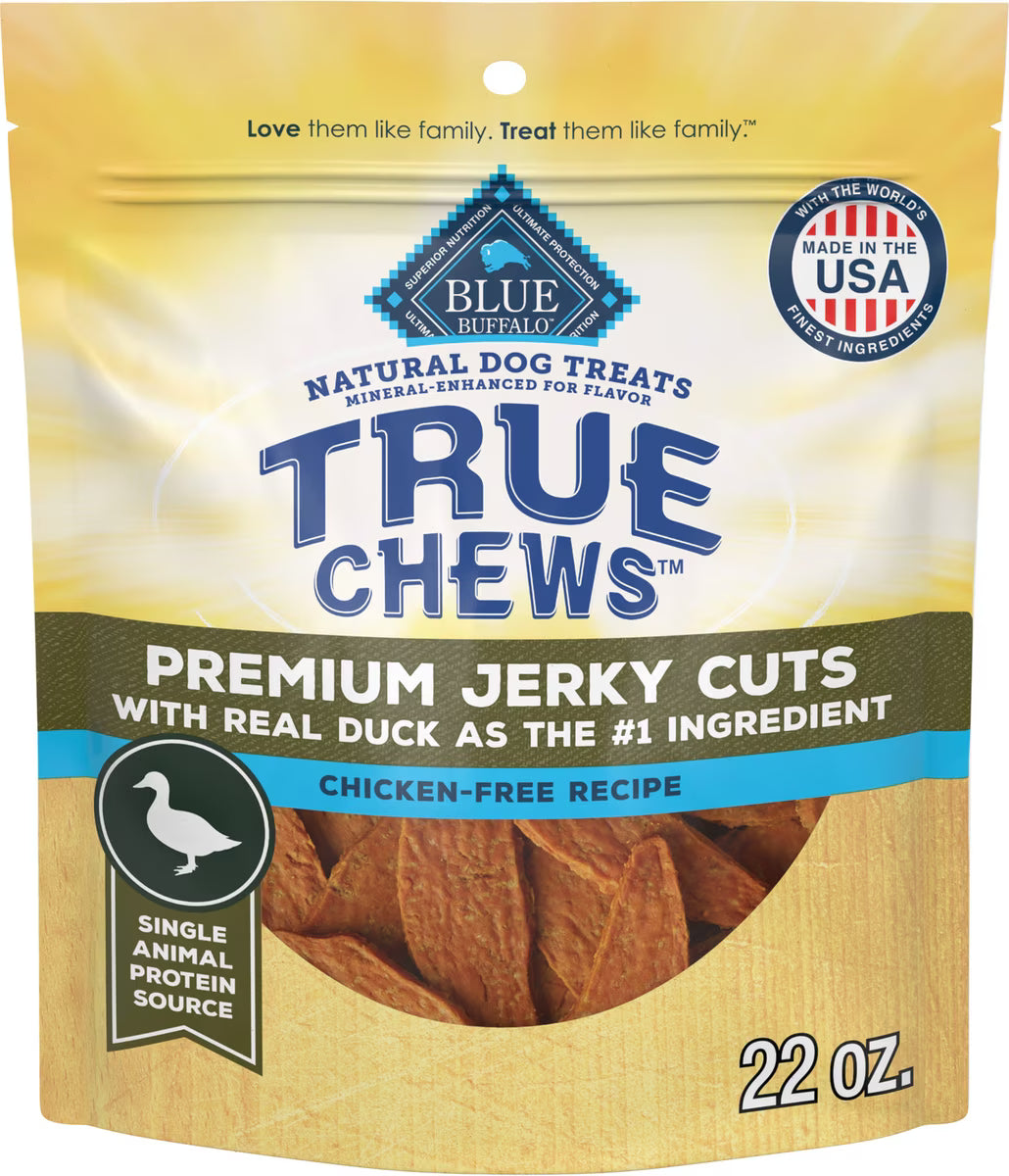 Blue True Chews® Premium Jerky Cuts Duck Recipe, Dog Treat