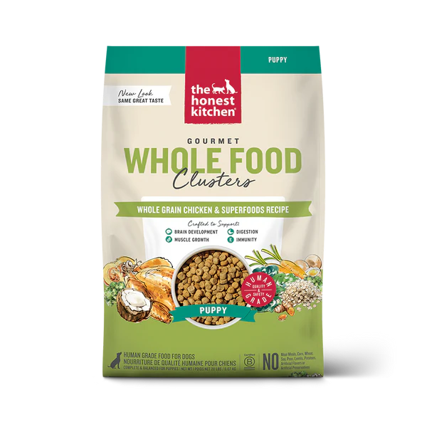 The Honest Kitchen Whole Grain Chicken Whole Food Clusters for Puppies, Dry Dog Food