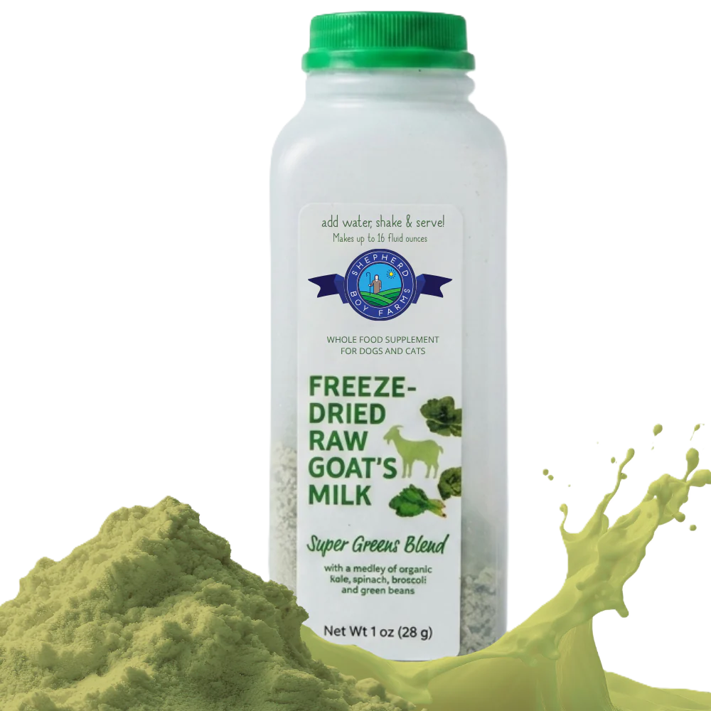 Shepherd Boy Farms Super Greens Blend, Freeze Dried Raw Goat's Milk