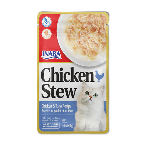 Inaba Chicken Stew Chicken & Tuna Recipe, Wet Cat Food, 1.4-oz Case of 6