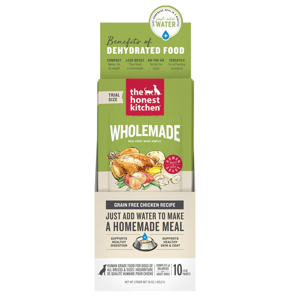 The Honest Kitchen Wholemade Grain Free Chicken, Dehydrated Dog Food, 1.5-oz Pouch