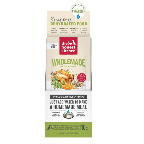 The Honest Kitchen Wholemade Whole Grain Chicken, Dehydrated Dog Food, 1.5-oz Pouch