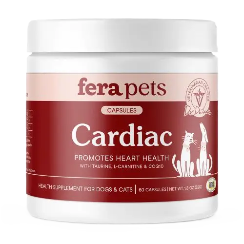 Fera Pets Cardiac Support For Dogs and Cats, Pet Supplement, 60-Count
