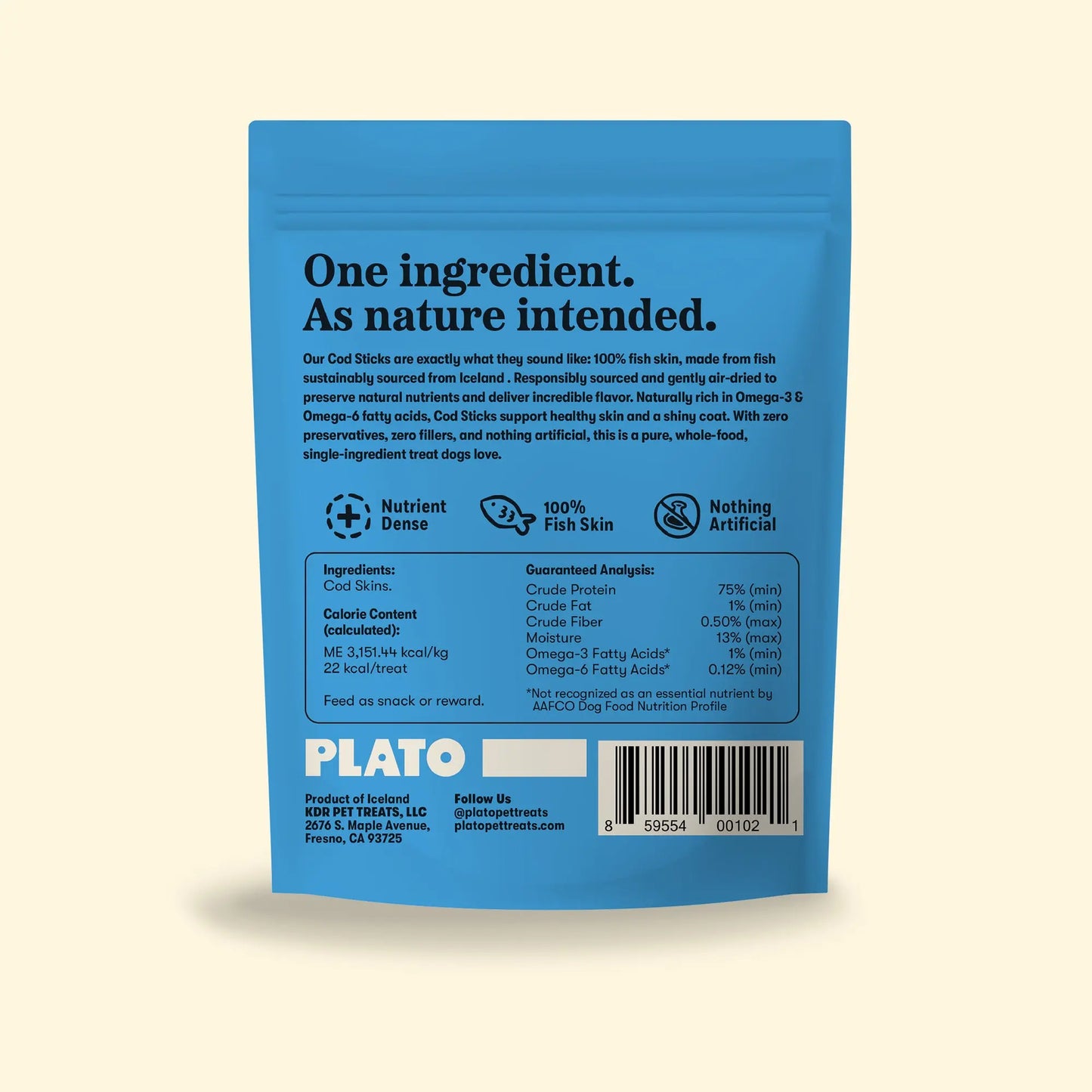 Plato Hundur's Crunch Jerky Fingers Fish Dog Treats