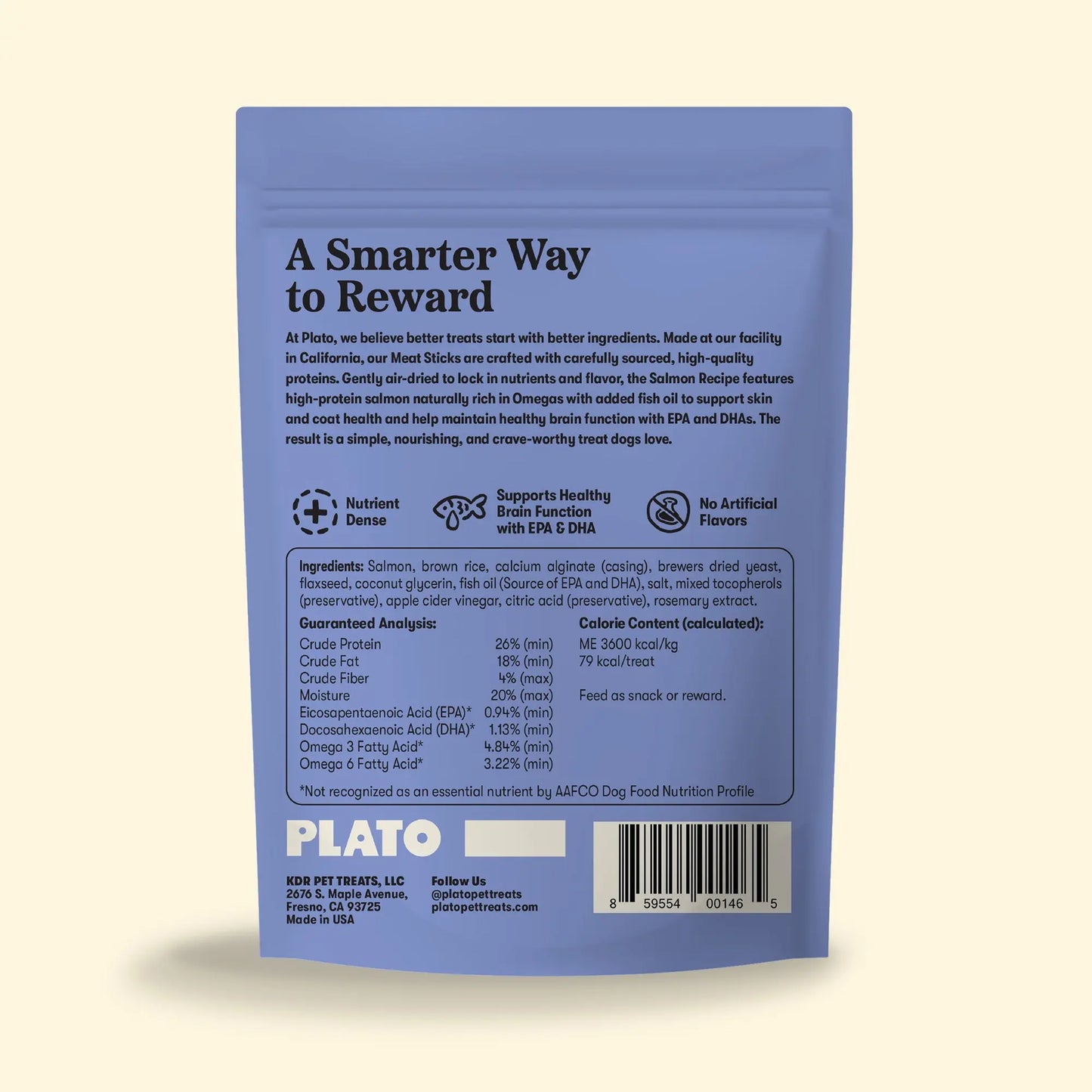 Plato Thinkers Meat Stick Dog Treats, Salmon Recipe